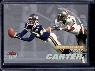 2001 Fleer Ultra Cris Carter 白金奖章 #/50 维京人 — 第 1/2 张图片