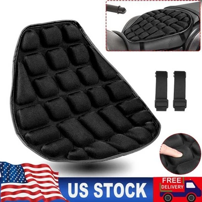 Motorcycle Gel Seat Cushion Comfort Pillow Cover Pressure Relief Universal Pad - Image 1 of 4