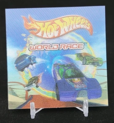 2003 Hot Wheels World Race Hologram 3D Lenticular Movie Promo Card - Image 1 of 3