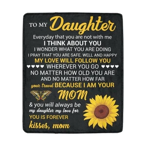 To My Daughter Ultra-Soft Micro Fleece Blanket 50"x60" (Thick) - Picture 1 of 8