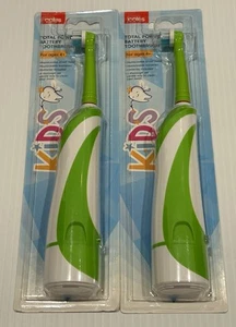 2 x coles total power battery kids toothbrush green - Ages 4+ - Picture 1 of 4