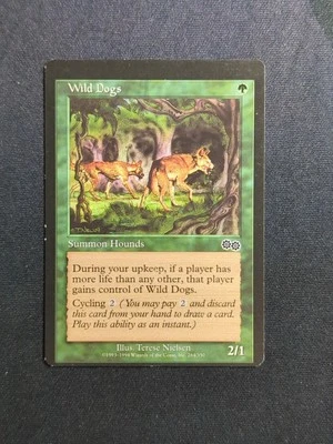 MISPRINT | MISCUT Wild Dogs | MtG Magic Urza's Saga  - Image 1 of 2