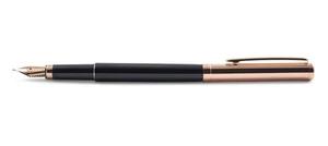 otto hutt Otto Foot Otto Hut Fountain Pen D01 DESIGN01 Black Stripe Platinum Pla - Picture 1 of 4