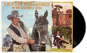 VICENTE FERNANDEZ De Un Rancho A Otro LP Vinyl COVER SIGNED 1985 Mexico CBS - Picture 1 of 8
