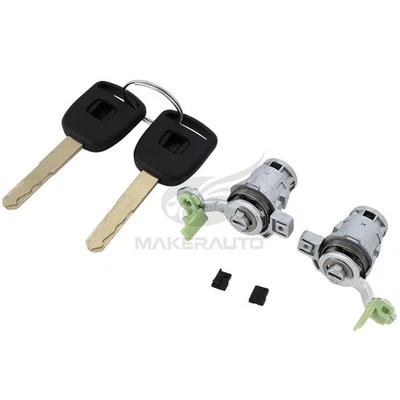 L&R Door Lock Cylinder w/ 2 Keys For 2003-2005 Honda Civic 1.3L 1.7L 72146S73003 - Image 1 of 4