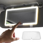 Led Car Sun Visor Cosmetic Vanity Mirror With 3 Light Modes&60 Leds Rechargeable