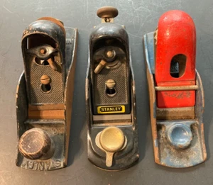 THREE Vintage STANLEY PLANES: G12-020 England, 220 USA, G12-247 England - Picture 1 of 19