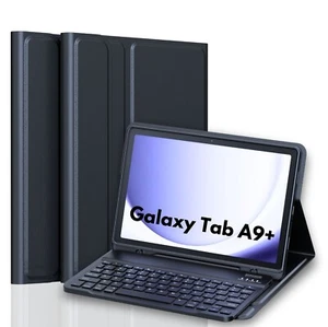 Keyboard Case for Samsung Galaxy Tab A9 Plus Case Keyboard Leather Folio Case - Picture 1 of 7