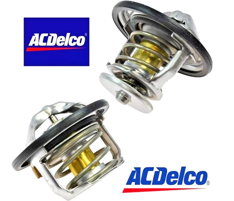 Par de termostato delantero y trasero AC Delco 185 y 180 grados para camioneta GM Duramax Foto 1 de 4