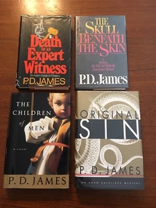 P.D. James x4 Original Sin SIGNED, Expert Witness, Skull Beneath, Children - Picture 1 of 10