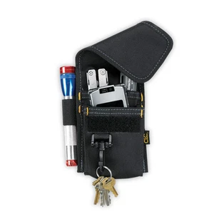 CLC 1104 - 4 POCKET MULTI-PURPOSE ACCESSORY ACCESSORIES TOOL HOLDER POUCH w/CLIP - Picture 1 of 3