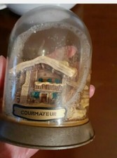 Souvenir Palla Di Neve Courmayeur Plastica Dura