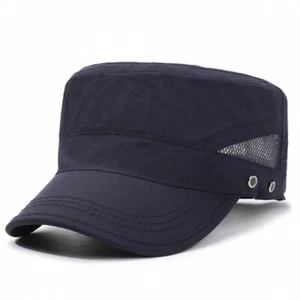 Cappello Baseball Uomo Maglia Flat Cap Regolabile Sport Outdoor Asciugatura Rapida Traspirante - Foto 1 di 16