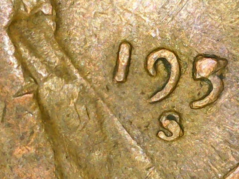 1951 S Wheat Penny w/die chip in Mint date Cover