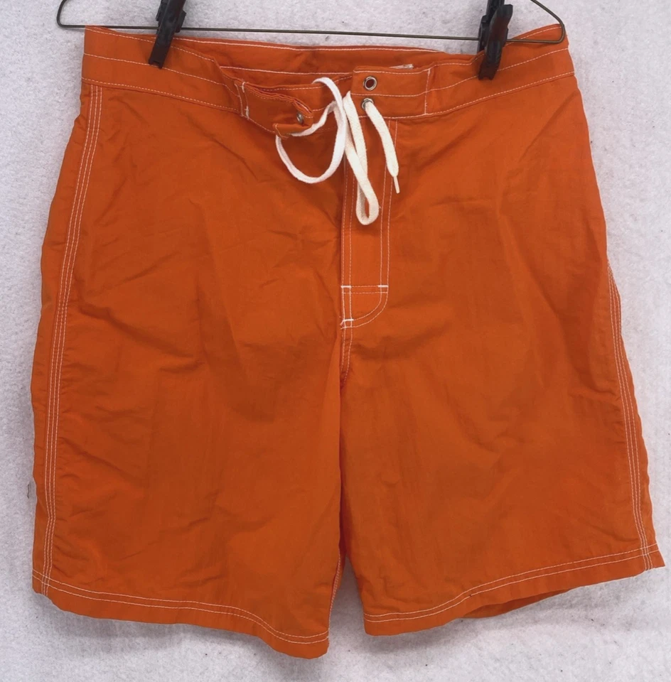 Costume da bagno uomo Bear Surf 32" tavola nylon arancione coulisse anni 90 onda - Immagine 1 di 4