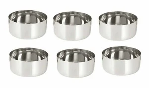 6 PCs Stainless Steel Dinner Bowl Set Katori Vati For Soup Dessert Rice Curry - Picture 1 of 1