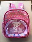Hello Kitty Pink Floral Print Kid’s Backpack Small 9 X 8 With Tags Brand New