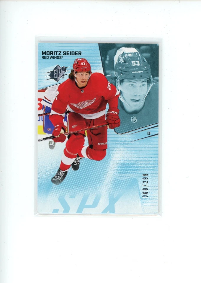 2022-23 UD SPx Moritz Seider #60 Detroit Redwings 68/299 - Image 1 of 2