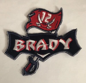 Tampa Bay Buccaneers Tom Brady ferro da stiro con patch 4" NFL TB12 - Foto 1 di 1