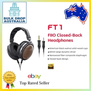 Fiio Ft1 Closed-back Over-ear Fiber Composite Diaphragm Wired Hi-fi Headphones, - Picture 1 of 7