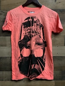 Evil Genius Skull T-Shirt Men's Small Salmon Black Upside Down Punk Rock Boho - Picture 1 of 3