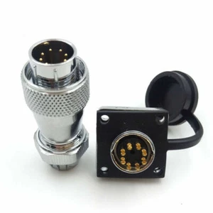 Conector de cable de alimentación industrial WS16 8 pines impermeable para exteriores IP67 - Imagen 1 de 9