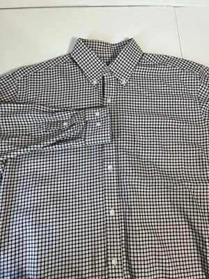 Bobby Jones Collection Shirt Mens Large Navy Houndstooth Long Sleeve Button Up - Image 1 of 4