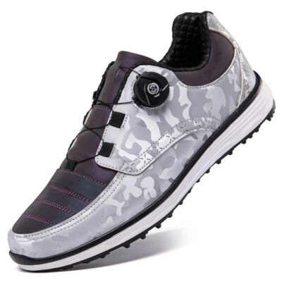 Zapatos de golf profesionales para hombre al aire libre impermeables antideslizantes transpirables zapatillas de golf Foto 1 de 4