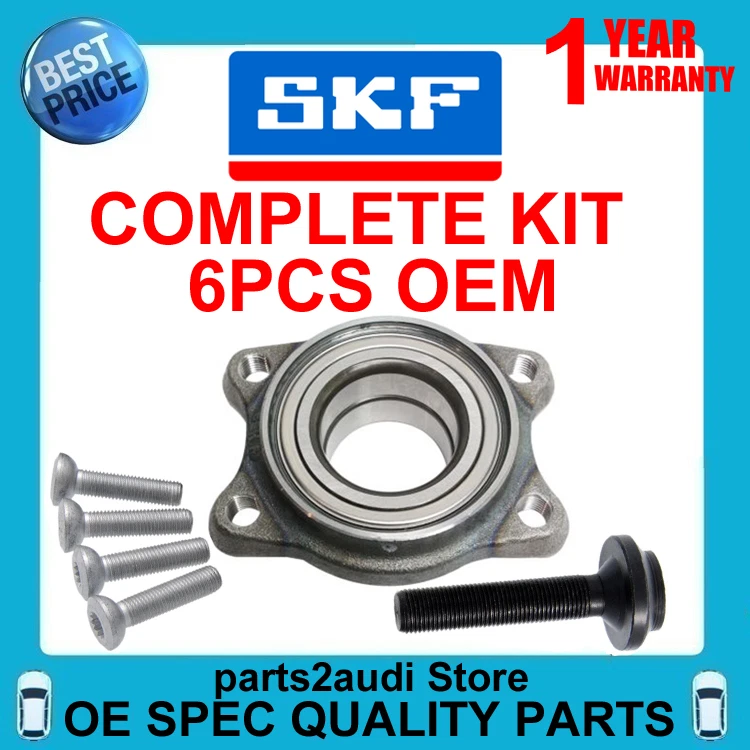 Wheel Hub Bearing KIT Complete OEM SKF for Audi A4 A6 A8 & Volkswagen Passat - Image 1 of 1