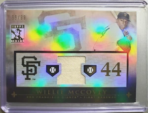 Tarjeta de béisbol reliquia Willie Mccovey | 2010 Topps Tribute | Giants HOF #d 65/75 - Imagen 1 de 2