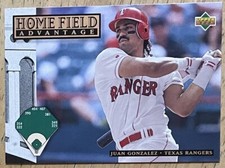 JUAN GONZALEZ, 1994 UPPER DECK "HOME FIELD ADVANTAGE" CARD, WOW !