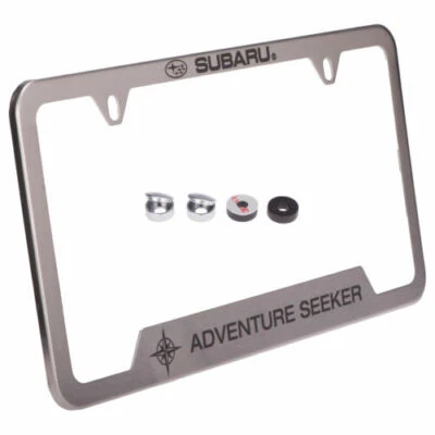 Оригинальная рама номерного знака Subaru Adventure Seeker нержавеющая сталь НОВАЯ SOA342L164 - Изображение 1 из 3
