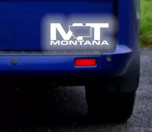 Calcomanía pegatina reflectante del estado de Montana MT EE. UU. - Imagen 1 de 2