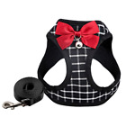 Adjustable Cat Leash And Harness Set With A Bell Soft Air Mesh Vest  Outdoor