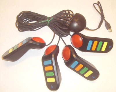 Sony Playstation 3 PS3 4er Buzz Buzzer Controller Set USB Anschluß - Bild 1 von 4