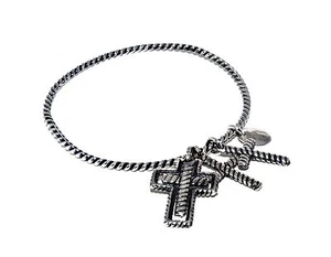 Handmade Pure 925 Sterling Silver Fine Bracelet w/ Cross (3) 18.7 gr Taxco/Mex - Picture 1 of 3