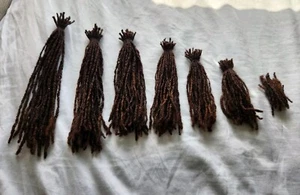100% Naturally Grown Human Hair Locs Dreadlocks 12.5 Inch Micro Small Interlock - Picture 1 of 9