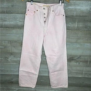Levi’s Gr. 28 Ribcage Straight Ankle Pink Cropped Damen Jeans - Bild 1 von 5
