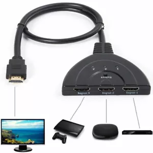 3 Port HDMI 1080P 3:1 Switcher Adapter for connects multiple device to 1 HDTV - Picture 1 of 7