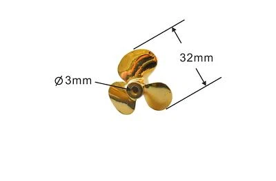 Hélice de barco con exhibición de metal 32 mm de diámetro - 1 par Foto 1 de 4