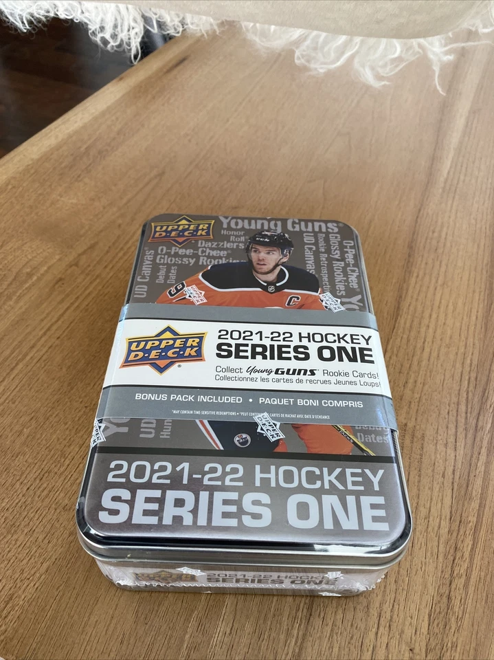 2018-19 Upper Deck Series 1 NHL Hockey Cards 12pks 2 Extra Factory Tin