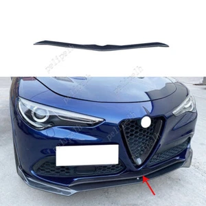For Alfa Romeo Stelvio 17-21 Dry Carbon Fiber Front Bumper Lip Spoiler Splitter - Foto 1 di 8