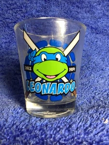 Teenage Mutant Ninja Turtles Leonardo 1 Ounce Shot Glass Viacom International - Picture 1 of 6