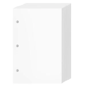 3 Hole Punched Bright White Blank Paper, 8.5 x 5.5, 24w, 3 Ring Binder Refill - Picture 1 of 5