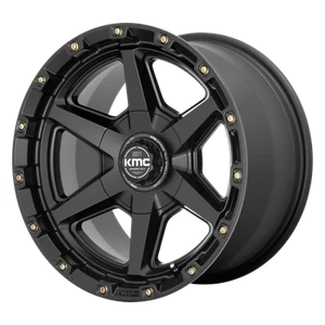 17x9 KMC KM101 TEMPO Satin Black Wheel 6x135/6x5.5 (-12mm) - Picture 1 of 5