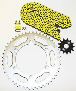 Cadena y piñón de junta tórica amarilla 12/51 114L para Yamaha WR250F 250 F 2001-2013 - Imagen 1 de 4