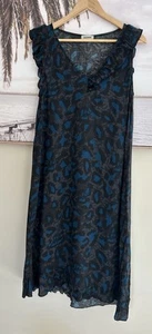 ZADIG & VOLTAIRE Rebelle Leo Print Ruffle Midi Dress Size S 8-10 AU - Picture 1 of 7