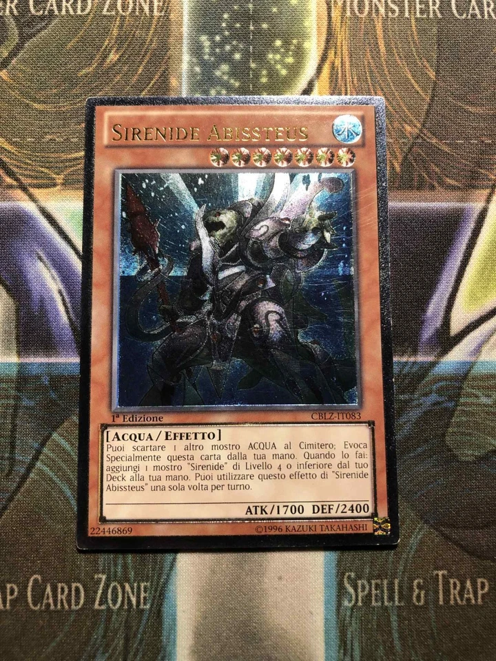 *** MERMAIL ABYSSTEUS *** (ITALIAN) ULTIMATE RARE 1ST EDITION CBLZ-EN083 YUGIOH! - Image 1 of 1