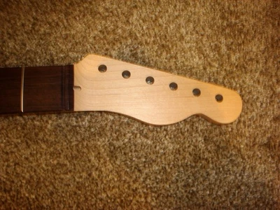 TELE NECK Maple & Rosewood Musikraft 21f Convenient Head Truss 1-3/4" nut width! - Image 1 of 4
