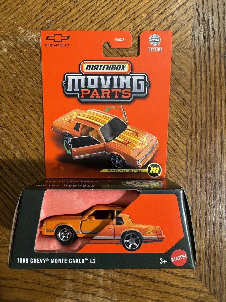 Piezas móviles Matchbox Super Chase 1988 Chevy Monte Carlo LS Foto 1 de 1